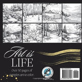 Happy Little Trees Premium Adult Coloring Book: Inspired Landscapes Art Coloring Pages (Artists Adult Coloring Books: Masterpieces by Magpie Press) WoodArtSupply