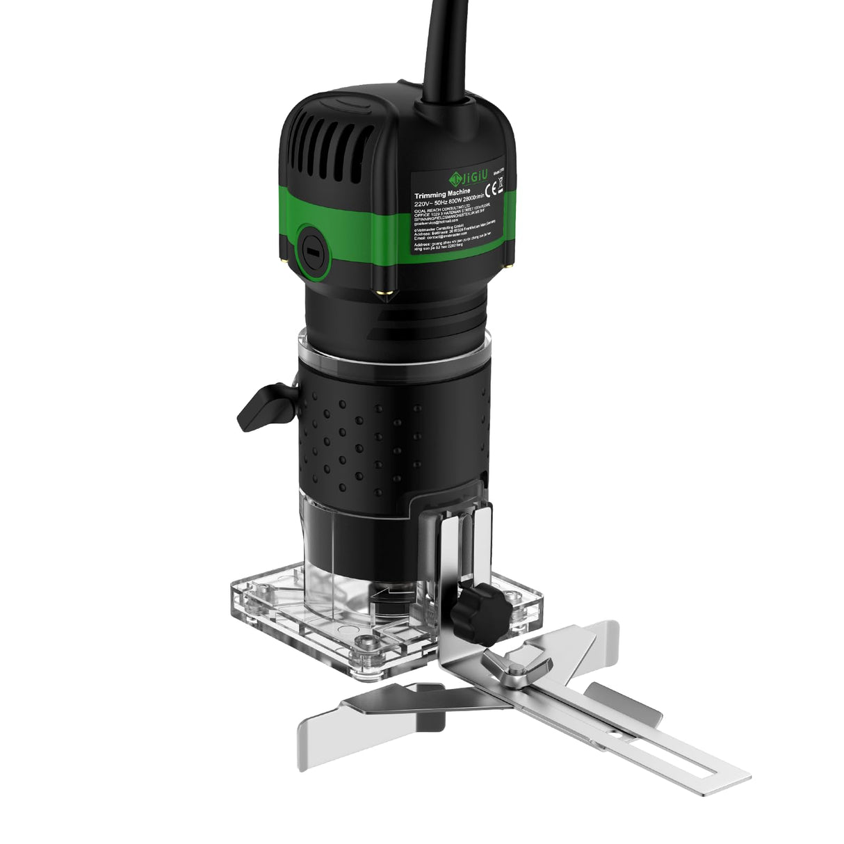 JiGiU Wood Trimmer, 1/4" 6.35mm Compact Router Tool Electric Wood Hand Trimmer Laminator 800W 28000R/Min Hand Held Woodwork Routers Router Joiners Tool with 6 Variable Speed for DIY Woodworking JiGiU