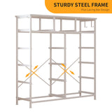 LIVEHOM Dresser for Bedroom with 11 Drawer, Dressers & Chests of Drawers with Side Pockets, Hooks, Fabric Storage Drawer, Steel Frame, Wood Top, Organizer Unit and Pull Handle for Closet. LIVEHOM