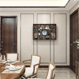 Koenqxoa Solid Wood Shadow Box Display Shelf, Wall Mountable Curio Display Case, Floating Shelf for Collectible Figurines, Multi-Slot Wall Decor Display Case(Small) Koenqxoa