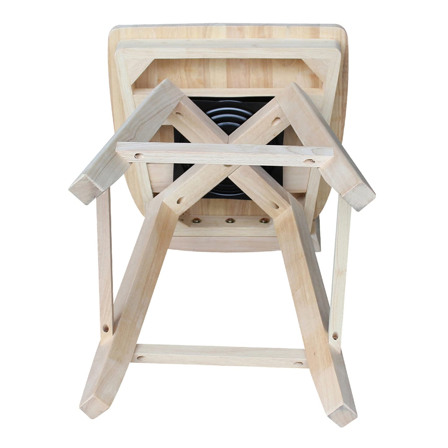 International Concepts Counter Stool, 24", Unfinished - WoodArtSupply