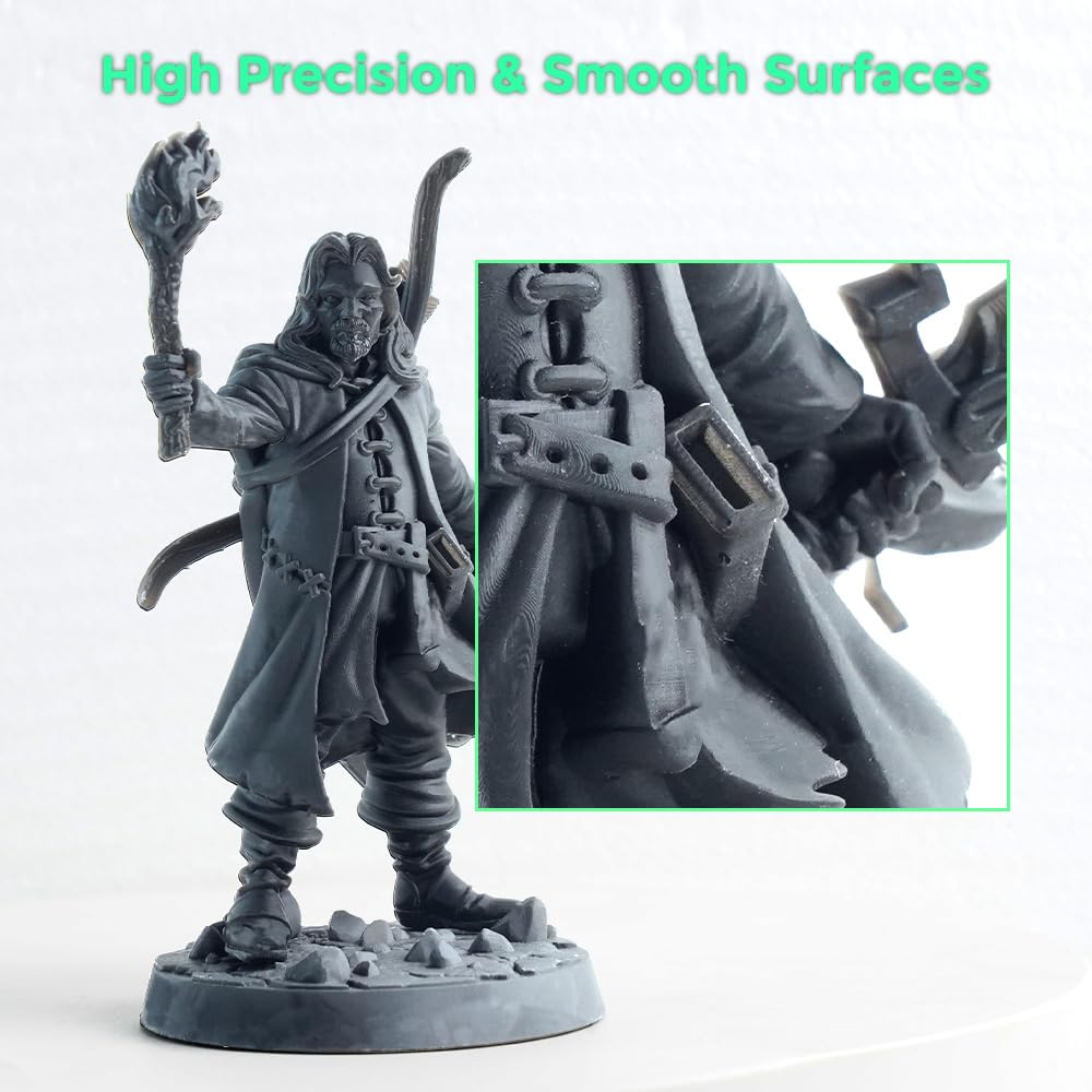 FLASHFORGE 3D Printer Resin, Fast Curing Standard 3D Resin High Precision & Excellent Fluidity with Low Odor, 405nm UV Curing 3D Printing Resin for LCD/DLP/SLA Resin 3D Printer (Dark Grey, 500G) FLASHFORGE