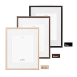 TONES FRAME DESIGN 11x14 Natural Wood Frame with 8x10 Mat, Solid Wood Veneer Finish Picture Frame, and Plexiglass Front for Poster Gallery Wall Home Decor TONES FRAME DESIGN