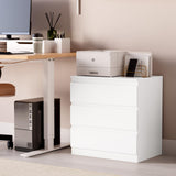 OtterOasis White Wood Dresser for Bedroom, 3 Drawer Dresser for Clothes Storage, Modern Dressers with Wide Drawers, Wide Wooden Chest Drawers for Living Room, Entryway, TV Stand OtterOasis