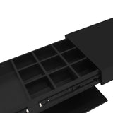 Mcltopz Extendable Coffee Table with with Hidden Storage and LED Lights, Modern 41.3''-76.7'' Rectangular High-Gloss Adjustable Center Table Cocktail Tea Table with Multiple Storage Compartments Black Mcltopz