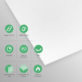 Smooth White Drop Ceiling Tile 2ft x 4ft, Ceiling Panel 24 x 48in – Waterproof, Washable and Fire-Rated - to Prevent Breakage-Cover 80 Sq. Ft-Package of 10 Tiles Gigrwiin