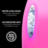 OVENTE Electric Kettle, Hot Water, Heater 1.7 Liter - BPA Free Fast Boiling Cordless Water Warmer - Auto Shut Off Instant Water Boiler for Coffee & Tea Pot - Pink KP72P OVENTE