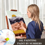 LWZAYS Paint by Number for Adults,Landscape Lake Mountain Paint by Numbers,Without Frame DIY Oil Painting Acrylic Paints for Wall Art（6 Pack 8X12 Inch LWZAYS