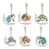 JBTM24 Diamond Painting Keychains Kits, Double Sided Diamond Art Keyrings for Adults, DIY Art Key Rings Ornaments Kits (Turtle) JBTM24