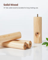 VASAGLE Solid Wood Coat Rack, Free Standing Coat Rack, Tree-Shaped Coat Rack with 8 Hooks, 3 Height Options, for Clothes, Hats, Bags, for Living VASAGLE