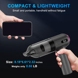 KMM Handheld Car Vacuum Cleaner, 4 in 1 Vacuum Cleaner 16000Pa Air Duster, 3-Speed Adjustable 120W High Power Vacuum Cleaner with LED Light and Multi-Nozzles for Car, Home, Office, Pet KMM