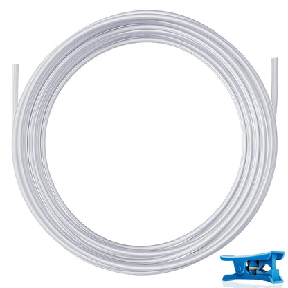 YOOPAI PTFE Teflon Tubing 5M with Cutter, 2.5mm ID × 4mm OD PTFE Teflon Tube Fits Direct Drive Extruder 3D Printer, for Bambu Lab A1/A1 mini/P1P/P1S/X1C for Creality K1/K1 Max/Ender 3 V3 (Whi - WoodArtSupply