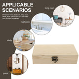 EXCEART Wood Box 2 Pack Unfinished Wood Box, Rectangular Unfinished Wooden Box with Hinged Lid and Front Clasp Natural Wood Storage Boxes for Jewelry Container Sundries Case Makeup Case Organizer EXCEART