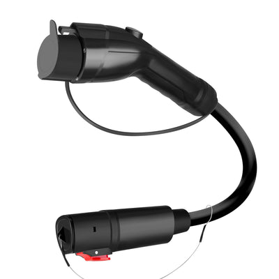 EV Adapter for Tesla to J1772, Max 40Amp 250V Portable Tesla Charge Adapter for All J1772 EVs, Compatible with Tesla Powered Connectors, Destination and Mobile Chargers, Safety Lock Easy to Connect