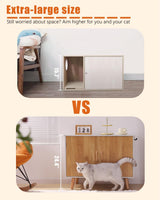 Maksone Hidden Cat Litter Box Furniture, Extra-Large Litter Box Enclosure with Cat Scratcher&Deodorization, 31.5 x 18.5 x 24.4 Inches for Large Cat Maksone
