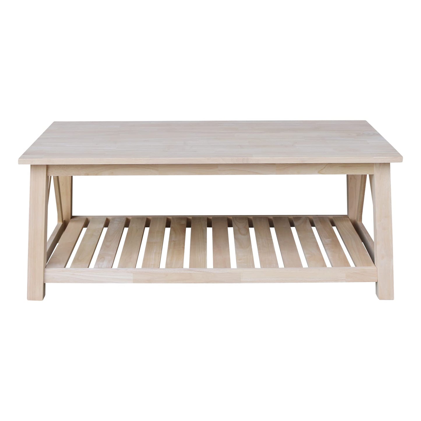 IC International Concepts Coffee Table, Unfinished - WoodArtSupply