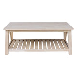 IC International Concepts Coffee Table, Unfinished IC International Concepts