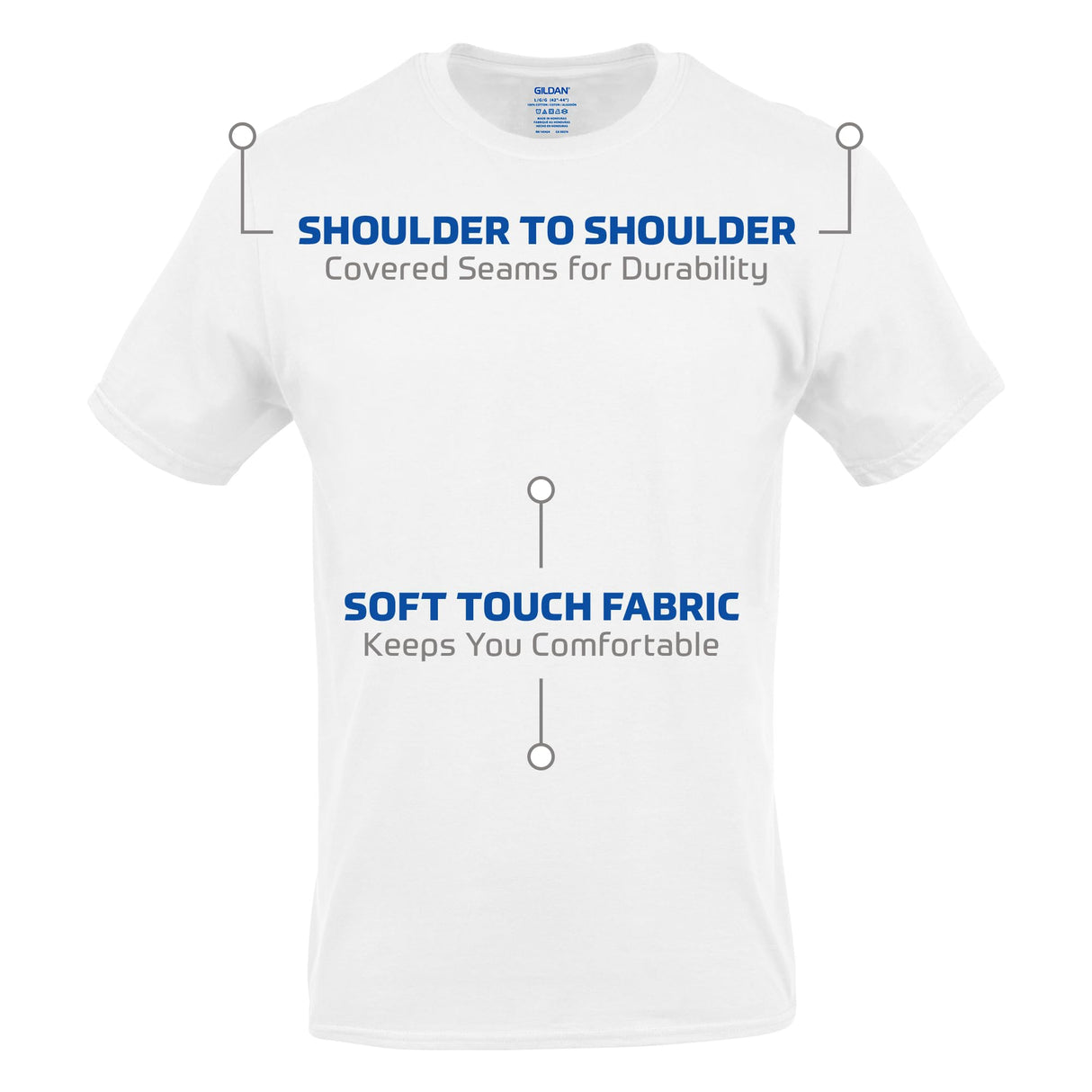 Gildan Men's Crew T-Shirts, Multipack, Style G1100, White (6-Pack), Large Gildan