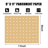 GOAUS Parchment Paper Sheets 9x11 Inch, Air Fryer Toaster Oven Liners Rectangular 175 pcs, Disposable Paper Liners Perforated Fit Cuisinart, Emeril Lagasse, Ninja Foodi, Breville, Instant Pot GOAUS