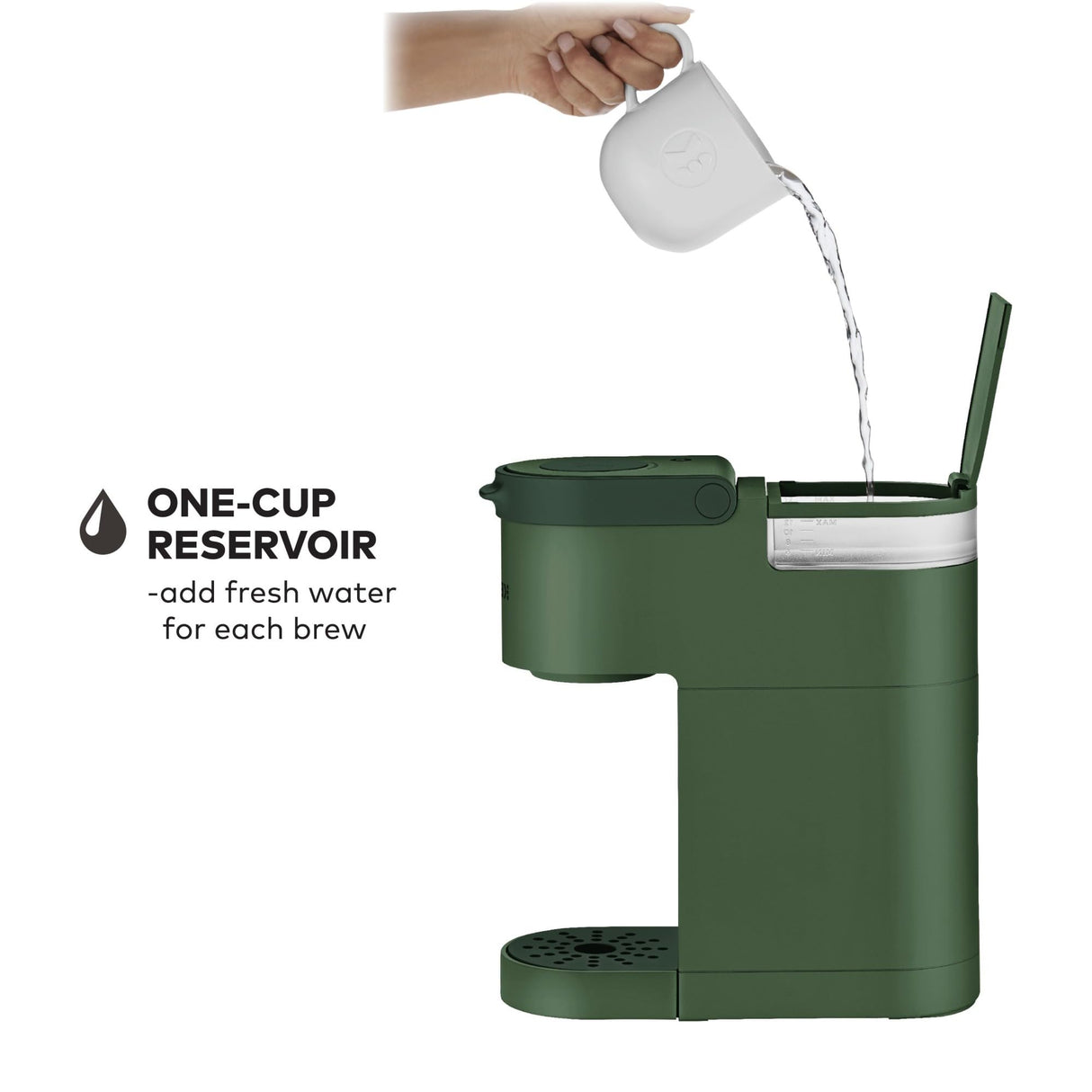 Keurig K-Mini Single Serve K-Cup Pod Coffee Maker, 6 to 12oz Brew size, with Cord Storage, Perfect for Small Spaces, Evergreen Keurig