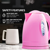 OVENTE Electric Kettle, Hot Water, Heater 1.7 Liter - BPA Free Fast Boiling Cordless Water Warmer - Auto Shut Off Instant Water Boiler for Coffee & Tea Pot - Pink KP72P OVENTE