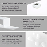 GHC Floating TV Stand, Wall Mounted Entertainment Center and Cabinet Shelf, TV Console with Storage, Media Console for DVD Player, Space-Saving Under TV Shelf for Bedroom, Living Room (White) GHC