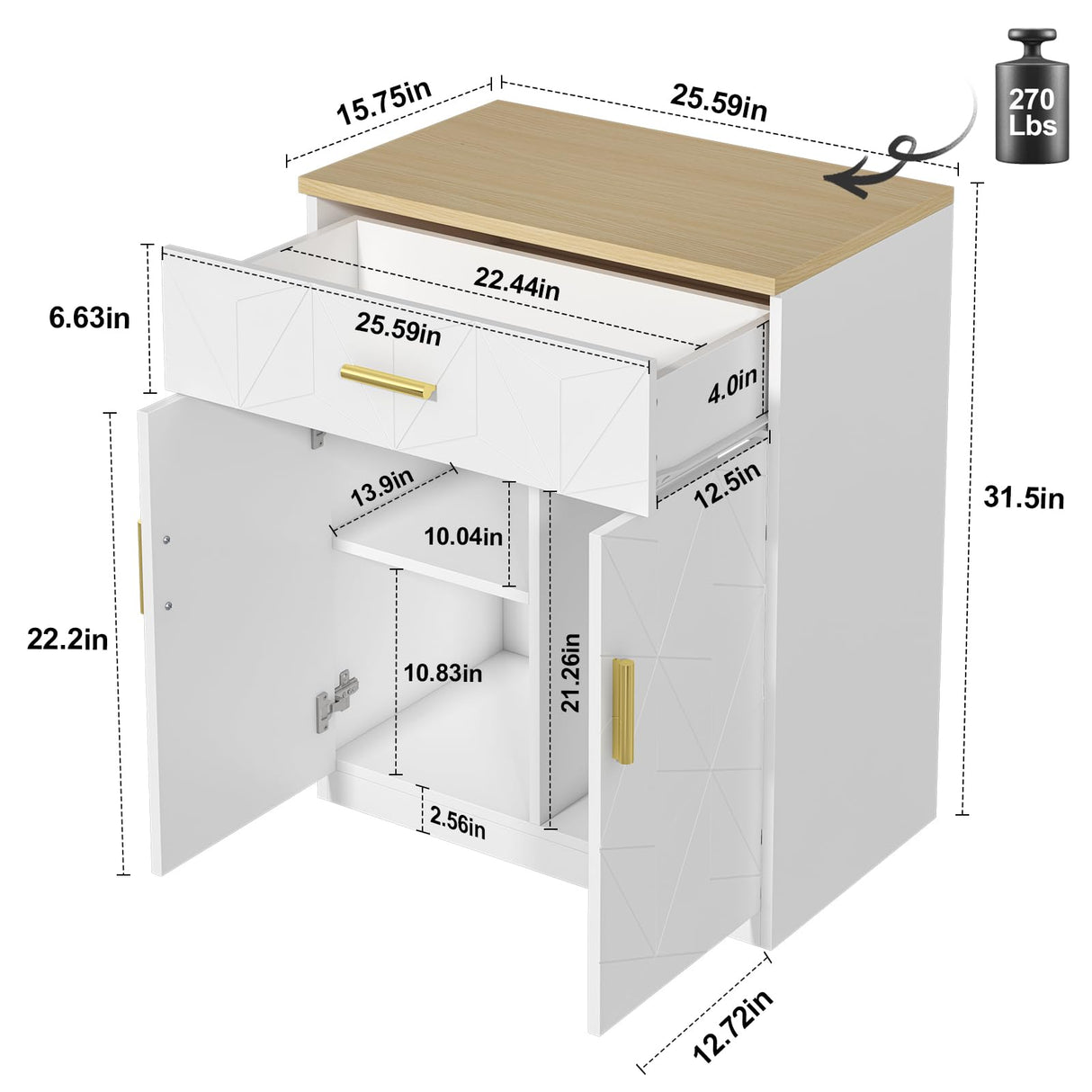 Saudism 20 Gallon Fish Tank Stand with Charging Station, 10 Gallon Aquarium Stand, White Tank Stand, Fish Tank Table with Drawer and Cabinet, Sturdy and Durable Saudism