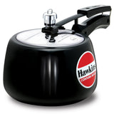 Hawkins 3 Litre Contura Black Pressure Cooker, Hard Anodised Inner Lid Cooker, Handi Cooker, Black (CB30) HAWKINS