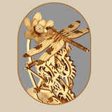 Aida & Hani Wooden Dragonfly Toy 3D Puzzle Toy Creative DIY Assembly Mechanical Wood with Mortise and Tenon Structure Jigsaw Toy Ornament Aida & Hani