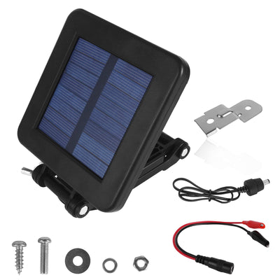 6V Solar Panel for Deer Feeder, Efficient Solar Panel Charger w/Adjustable Mounting Bracket & Alligator Clips, 6V Solar Panel Compatible with Game