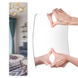 JEOYOO Wall Mirror Full Length, Cheap Over / on Door, Acrylic, shatterproof Mirrors for Home Gym, 8"X8"-4 Pcs, Workout Non Glass Mirrors for Bedroom, Kids JEOYOO