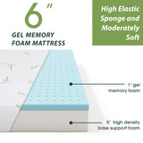 BestMassage 6 in Gel Memory Foam Mattress Mattresses for Cool Sleep & Pressure Relief,Medium Firm Mattresses CertiPUR-US Certified/Bed-in-a-Box,King BestMassage