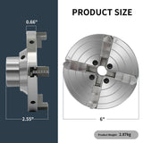 Wood Lathe Chuck 6 inch 4 Jaws Self-Centering Lathe Chucks Thread 1 x 8TPI Lathe Chuck,4 Jaw Chuck for Wood Lathe HAowosi