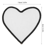 VILLCASE 10pcs Sublimation Iron-on Patches, Heart Shaped Blank Iron-on Fabric Patches, Heat Transfer Appliques, Fabric Repair Decorative Patches for Hats Clothes Jeans Backpacks VILLCASE