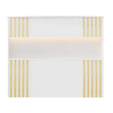 VOWNER Modern Reception Desk with Storage Drawers, 39.4" H Office Counter with LED Lighting, Secretary Desk with Power Outlets – Front Desk for Salon, Lobby – White (47.2" W x 18.9" D x 39.4" H) VOWNER