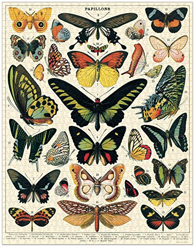 Cavallini Papers & Co. Butterflies 1,000 Piece Puzzle, Multi Cavallini