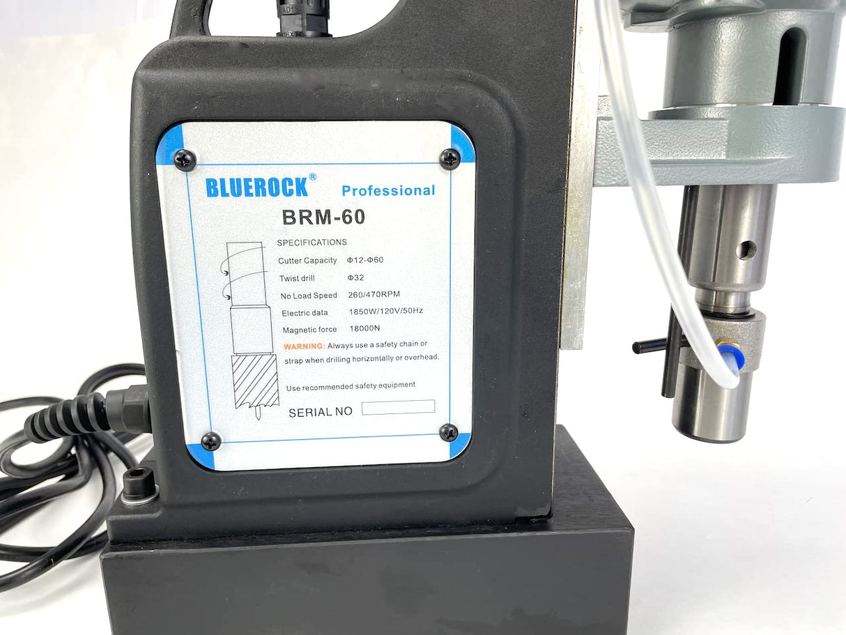 NEW! BLACK BRM-60A-B - BLUEROCK Tools Magnetic Drill - Mag Drill Typhoon Model BLUEROCK
