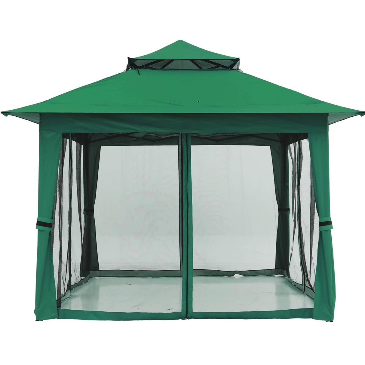 MASTERCANOPY Patio Gazebo Outdoor Pop Up Gazebo with Mesh Walls (Forest Green, 13x13) MASTERCANOPY