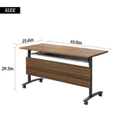 LKATOR Foldable Conference Table,Modern Mobile Meeting Table with Silent Wheels,Mobile Training Table for Training Rooms,Rolling Conference Room Tables for Office,Classroom (6pack 61 * 21.6 * 29.5) LKATOR