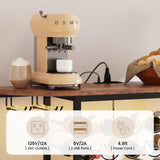 Dripex Wine Bar Table Cabinet with Power Outlet, LED Home Mini Bar Coffee Cabinet for Liquor, Metal Wine Bar Stand with 5-Tier Bottle Storage Shelves, Wine Racks with Glass Holders Dripex