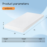 BestMassage | 5 Inch Twin Mattress | Gel Memory Foam | Medium Firm Feel | White | Bed in a Box, CertiPUR-US Certified | Pressure Relief, Cooling Ventilated Foam | Breathable Knit Cover BestMassage