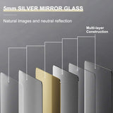 YOSHOOT Rustic Wooden Framed Wall Mirror, Natural Wood Bathroom Vanity Mirror for Farmhouse Decor, Vertical or Horizontal Hanging YOSHOOT