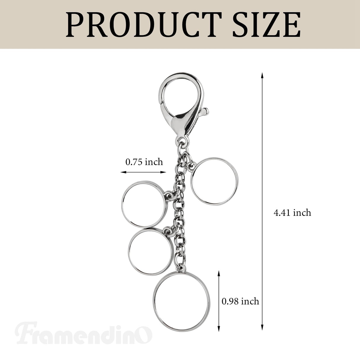 Framendino, Sublimation Blanks Metal Photo Keychains With 5 Pieces Round Heat Transfer Press Personalized Picture Key Rings Custom Keychain Customized DIY Craft Framendino