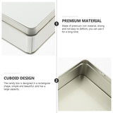SOESFOUFU Storage Tins Box Sublimation Candy Tin Box Cake Iron Rectangle Treat Tin SOESFOUFU