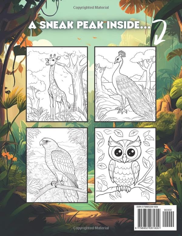 Color Me Jungle: Awesome Jungle Animals Coloring Book for Kids Age 6-12 (Nelson Whimsy Coloring Books) WoodArtSupply