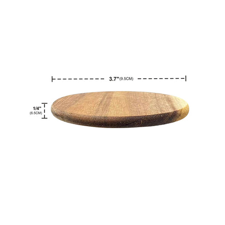 Acacia Wood Drink Coasters with Holder, Two Sets of 8 Pieces Coasters 3.72 Inch Round Wood Coasters for Cup,Dad Gifts,Tabletop Protection Cregugua