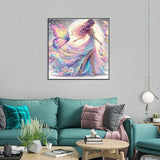 STGLCR Angel Diamond Painting Kit for Adults, Butterfly Diamond Art Kits for Beginners, Full Drill Round Gem Art Diamond Painting for Home Wall Decor Gift 12x12in STGLCR