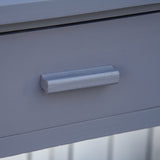 Outsunny Potting Bench Table, Garden Work Bench, Outdoor Wooden Workstation with Tiers of Shelves and Drawer for Patio, Courtyards, Balcony, Grey Outsunny