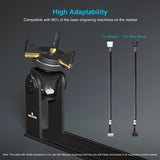 Mecpow G5 Laser Rotary Roller with Three Angle-Adjustable Grippers for Multi-Shaped Objects, Compatible with Almost All The Laser Engraving Machines, Laser Rotary Roller with Heightening Bracket Mecpow