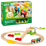 BRIO My First Railway – 33727 Beginner Pack | Wooden Toy Train Set for Kids Age 18 Months and Up Brio